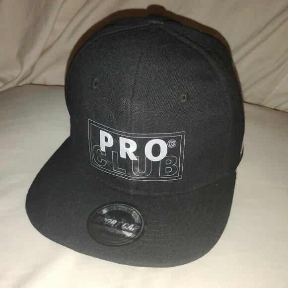 Black Pro Club Logo Snapback men's ball cap. Made in China. - Picture 1 of 6